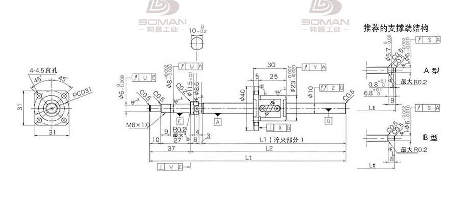 KURODA GP1002DS-EAFR-0210B-C3F 黑田GK系列丝杆
