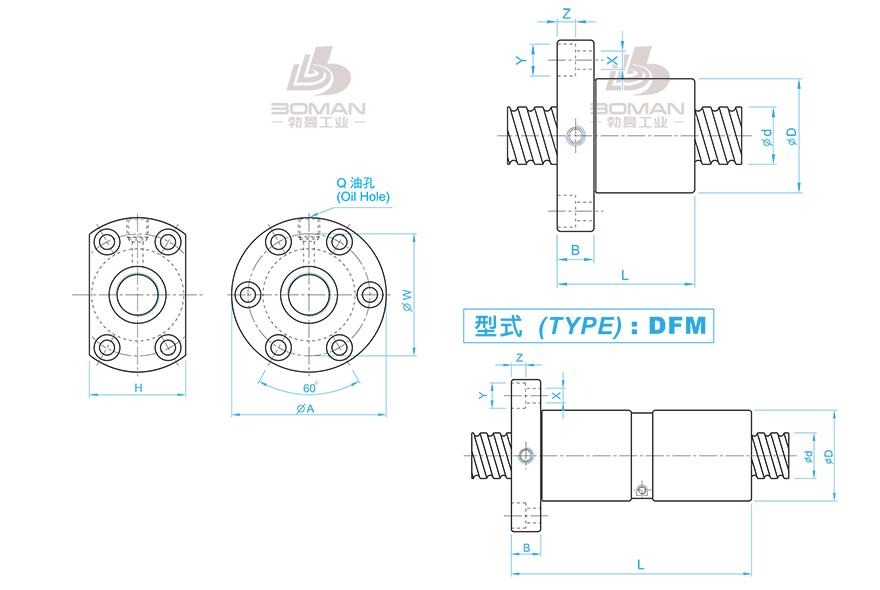 TBI DFM0325T-4 TBI滚珠丝杆SFS选型